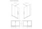 Shower cabin Radaway Furo Brushed Gold Walk-in 1200x2000 mm, ze stabilizatorem poprzecznym, right version - glass transparent, profil gold szczotkowany