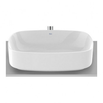 Countertop washbasin Roca Inspira Round, 50x37cm, cienkościenna, without overflow, Fineceramic - caffe
