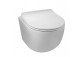 Bowl wall-hung WC Balneo Luna Tornado 36,5x48,5 cm, white bez kołnierza with soft-close WC seat z duroplastu