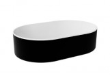 Countertop washbasin Besco Lova B&W 34x53 cm - white and black