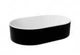 Countertop washbasin Besco Lova B&W 34x53 cm - white and black