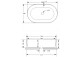 Washbasin Besco Assos countertop 40x50x15 cm, white