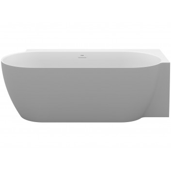 Bathtub freestanding Ravak Freedom Corner II Tec 175x86 cm, wariant lewy - Smoke Grey-white, osłona odpływu white