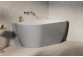 Bathtub freestanding Ravak Freedom Corner II Tec 175x86 cm, wariant lewy - Smoke Grey-white, osłona odpływu white
