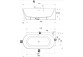 Bathtub freestanding Ravak Freedom Corner II Tec 175x86 cm, wariant lewy - Smoke Grey-white, osłona odpływu white