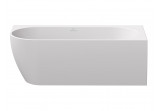 Bathtub freestanding do ściany Ravak Freedom Corner 170x80 cm, wariant prawy - white, osłona odpływu white