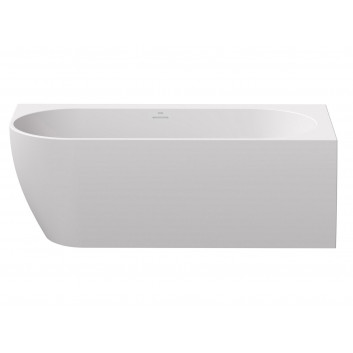 Bathtub freestanding Ravak Freedom Corner II Tec 175x86 cm, wariant prawy - Smoke Grey-white, osłona odpływu white