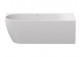 Bathtub freestanding Ravak Freedom Corner II Tec 175x86 cm, wariant prawy - Smoke Grey-white, osłona odpływu white