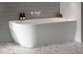 Bathtub freestanding Ravak Freedom Corner II Tec 175x86 cm, wariant prawy - Smoke Grey-white, osłona odpływu white