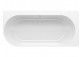 Bathtub freestanding Ravak Freedom Corner II Tec 175x86 cm, wariant prawy - Smoke Grey-white, osłona odpływu white