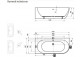 Bathtub freestanding Ravak Freedom Corner II Tec 175x86 cm, wariant prawy - Smoke Grey-white, osłona odpływu white