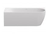 Bathtub freestanding do ściany Ravak Freedom Corner 170x80 cm, wariant lewy - white, osłona odpływu white