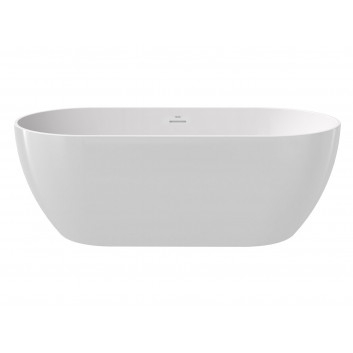 Bathtub freestanding do ściany Ravak Freedom Corner 170x80 cm, wariant lewy - white, osłona odpływu white