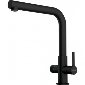 Kitchen faucet Franke Neptune Evo , height 294mm, obrotowa i pull-out spray, black mat