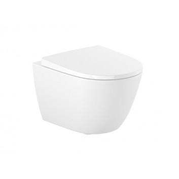 ROCA Bowl WC wall-hung Rimless Compacto with soft-close WC seat (set)