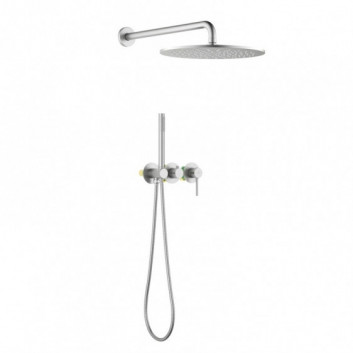 Shower set Blue Water Boston concealed with head shower okrągłą 25 cm and shower - nikiel