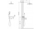 Shower set Blue Water Boston concealed with head shower okrągłą 25 cm and shower - nikiel