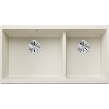 Zlewozmywak Blanco Subline 480/320-U Siligranit PuraDur 85,5x40cm 2 kom without pop, tartufo