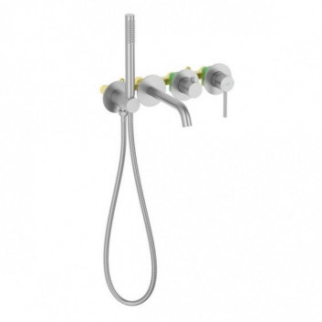 Shower set Blue Water Boston concealed with head shower okrągłą 25 cm and shower - nikiel