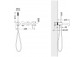 Shower set Blue Water Boston concealed with head shower okrągłą 25 cm and shower - nikiel