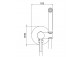 Bathtub set concealed Blue Water Boston with spout and shower - nikiel