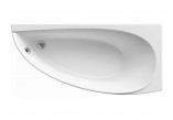 Bathtub Ravak Avocado asymmetrical left 160x75 cm