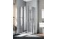 Hinged door Kermi Filia XP 1-swing with fixed panel, otwierane w prawo, szer. 90 cm, wys. 200 cm, silver profile, glass transparent z KermiClean