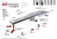 Drainline, pełny set, Wiper New Premium, 600mm, wzór Ponente, finish szlif