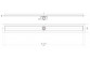 Drainline, pełny set, Wiper New Premium, 600mm, wzór Ponente, finish szlif