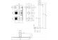 Shower system Omnires Contour, concealed, 2 wyjscia wody, overhead shower round 250mm, handshower 1-functional, gold szczotkowany