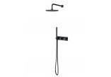 Shower system Omnires Contour, concealed, 2 wyjscia wody, overhead shower round 250mm, handshower 1-functional, gold szczotkowany