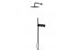 Shower system Omnires Contour, concealed, 2 wyjscia wody, overhead shower round 250mm, handshower 1-functional, gold szczotkowany
