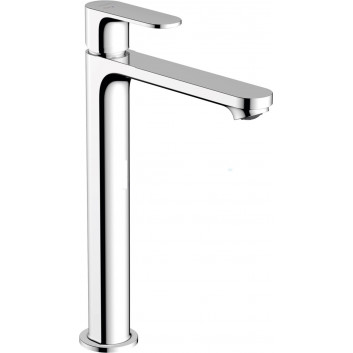 Single lever washbasin faucet 80 with pop-up waste with pull-rod, Hansgrohe Rebris S - Chrome 