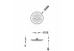 Overhead shower ceiling Tres, round, 300mm, white matt