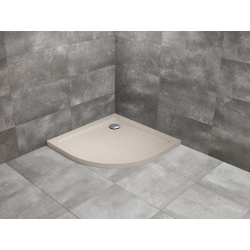 Angle shower tray z wypełnieniem poliuretanowym Radaway DOROS PLUS A 80x80, white