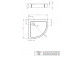 Acrylic shower tray, angle Radaway DOROS A 80x80, white