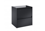 Cabinet bathroom Roca Alpine vanity 60 cm, with 2 drawers - black mat
