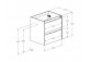 Cabinet bathroom Roca ELLA with 2 drawers