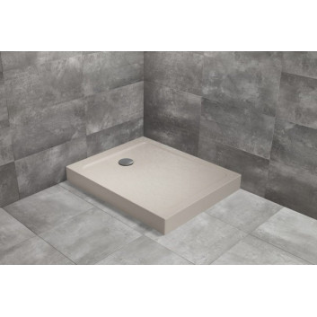 Shower tray rectangular Radaway Doros D Compact, 130x90cm, acrylic, stone white