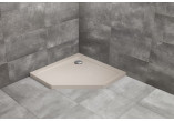 Shower tray rectangular Radaway Doros F, 140x80cm, acrylic, stone white