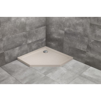 Shower tray rectangular Radaway Doros F, 140x80cm, acrylic, stone white