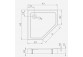 Shower tray rectangular Radaway Doros F Compact, 140x80cm, acrylic, stone white