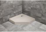 Shower tray rectangular Radaway Doros F Compact, 140x80cm, acrylic, stone white
