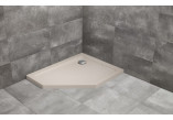 Pentagonal shower tray lewy Radaway Doros PT E 100x80cm - stone kaszmirowy