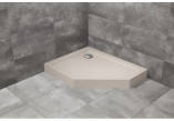Pentagonal shower tray lewy with cover Radaway Doros PT E Compact 100x80cm white