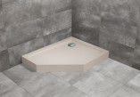 Pentagonal shower tray lewy with cover Radaway Doros PT E Compact 100x80cm - stone kaszmirowy