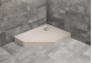 Pentagonal shower tray lewy with cover Radaway Doros PT E Compact 100x80cm - stone kaszmirowy