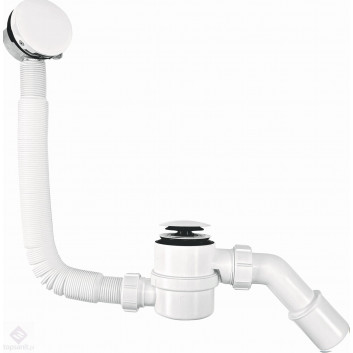 Siphon wannowy McAlpine z mechanizmem napełaniania klik-klak - black