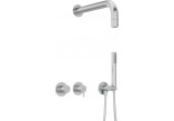 Bath tap Deante Silia 4-hole concealed - brushed steel
