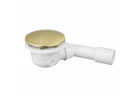 Bathtub overflow Vedo Classic II with pop-up waste - black mat